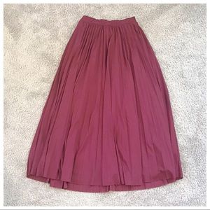 Raspberry midi skirt